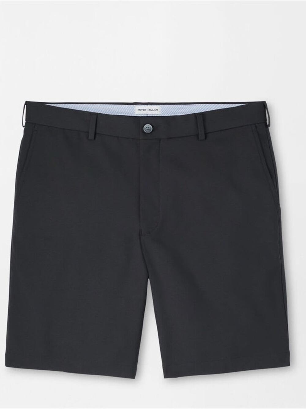 Peter Millar Black Salem Flat-Front Performance Shorts